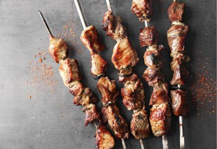 Traditionelle Fleischspieße als Streetfood auf Ihrem Event